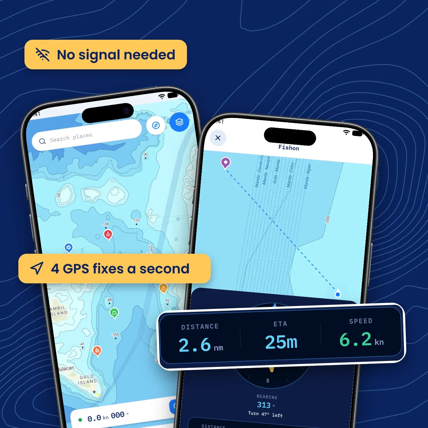 Offline na marine navigation